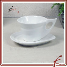 Atacado branco cerâmica porcelana Coffee Set café xícara e Saucer